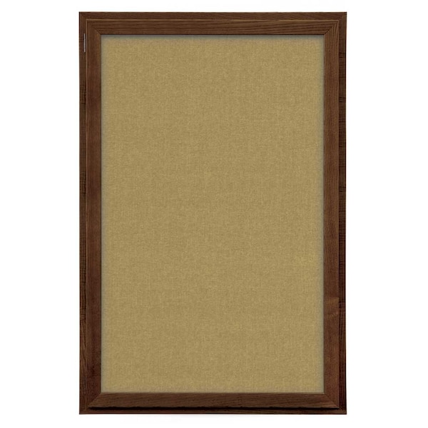 Indoor Enclosed Combo Board, 72"x36", Satin Frame/Green & Burgundy